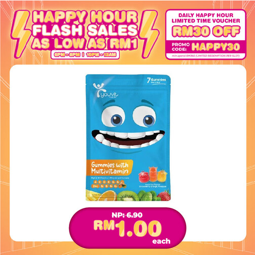 (HAPPY HOUR) YOUVIT MULTIVITAMIN GUMMIES FOR KIDS (7'S)